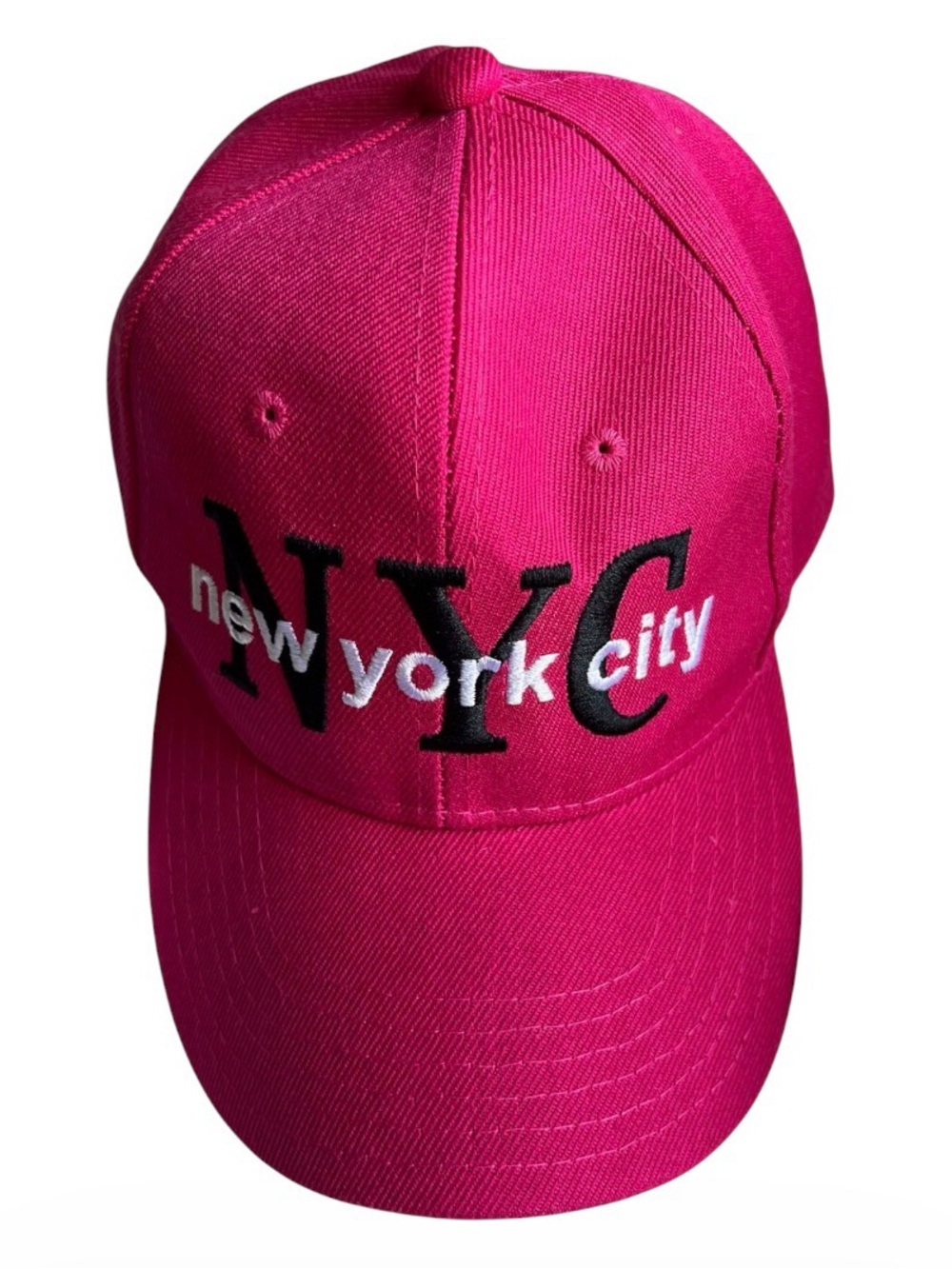 N.Y.L.A. Bright Pink NYC Embroidered Baseball Cap